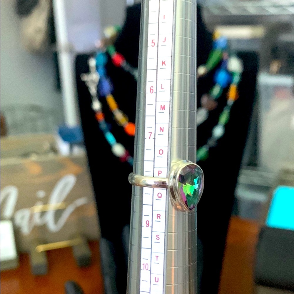 Sterling Silver Ring with Mystic Topaz Gemstone